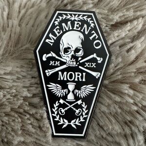 Memento Mori Black Enamel Pin